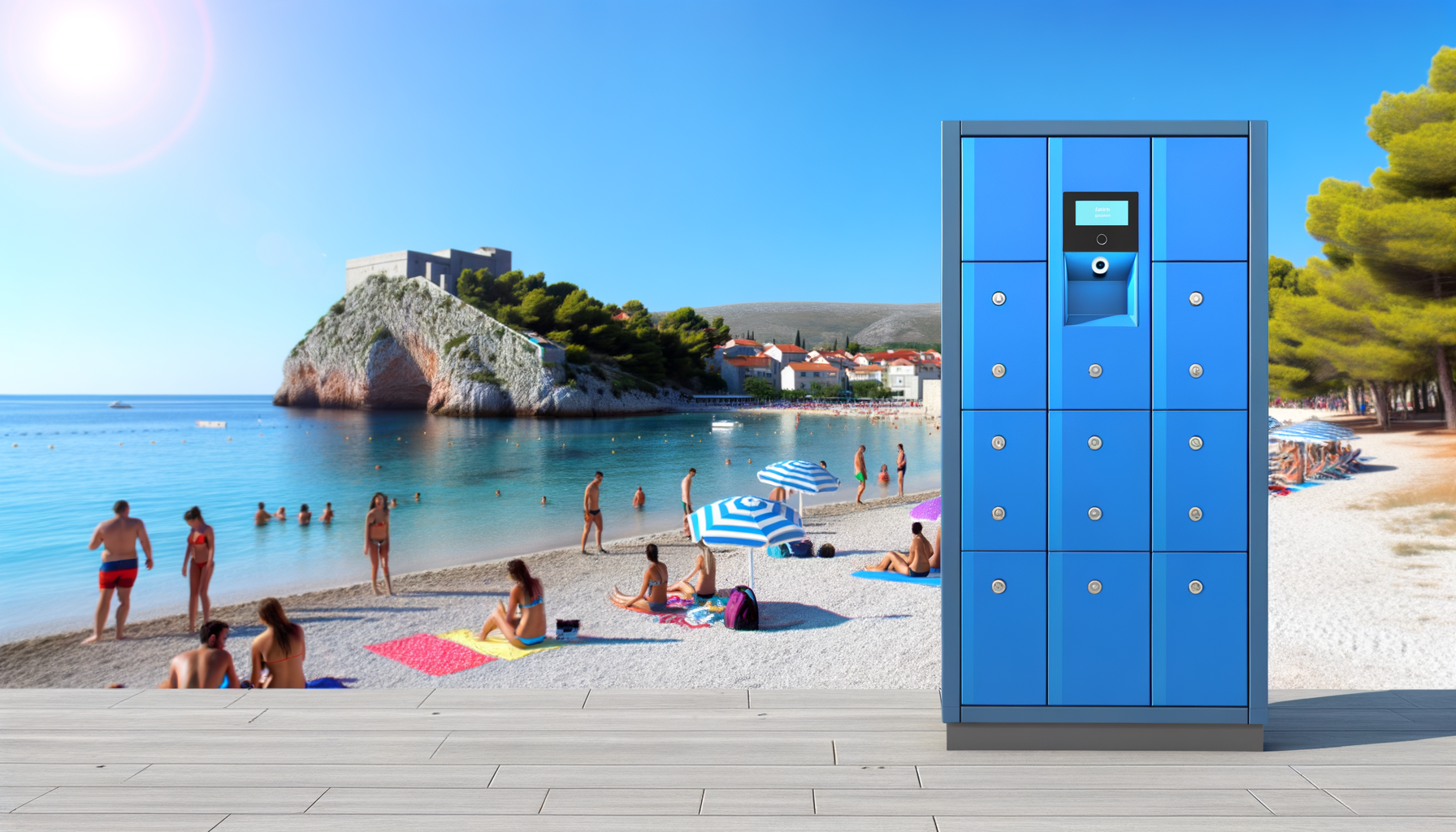 Locker na plaži