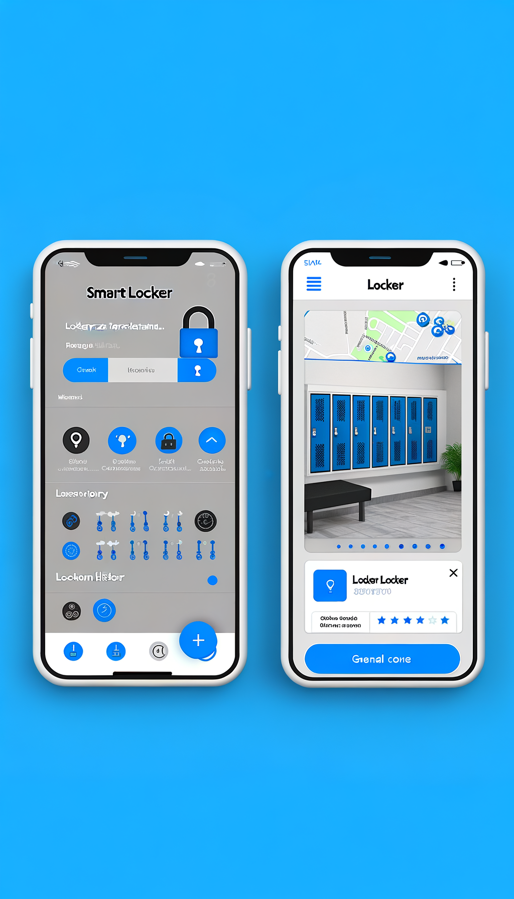 Locker mobile app interface